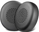 SOULWIT イヤーパッド イヤークッション Jabra Evolve2 75 PC Wireless ヘッドホン 用 交換パッド Evolve 75に対応しない プロテインレザー 耳当て ヘッドパッド ‐ ブラック
