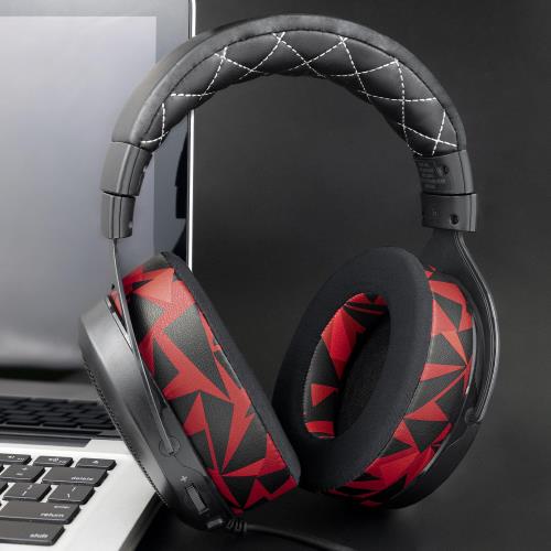 SOULWIT 冷却ジェル イヤーパッド イヤークッション Corsair HS70/Pro HS60/Pro HS50/Pro HS75 XB 用 ゲーミングヘッドセット/ヘッドホン 交換 パッド 高密度フォーム レッドストーム 2