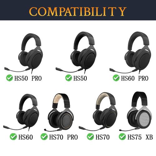 SOULWIT 冷却ジェル イヤーパッド イヤークッション Corsair HS70/Pro HS60/Pro HS50/Pro HS75 XB 用 ゲーミングヘッドセット/ヘッドホン 交換 パッド 高密度フォーム レッドストーム 3