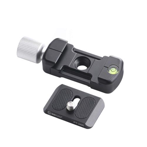 SWFOTO DDC-26 LTクリックシュー+クリップベースセットアカ/RRSクリックシューと互換性がある(26 Mm)つまみクリップベースアルミニウム合金材質(2)