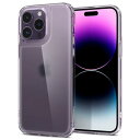 Spigen iPhone14ProMax ケース ストラップホール付き 9H 背面 強化ガラス 黄変なし 三層構造 米軍MIL規格 耐衝撃 衝撃吸収 tpuバンパー 四隅滑り止め カメラ保護 クォーツ・ハイブリッド ACS04831 (マット・クリア)