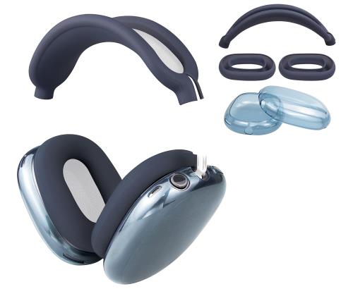 SOULWIT 保護アクセサリー AirPods Max 用 TPU カバー + ヘッドバンド カバー + イヤーパッド ケース 多方面保護 キット キズ防止 汗に強い 手軽に洗える 防塵 軽量 薄型 (ネイビー) SOULWIT 保護アクセサリー AirPods Max 用 TPU カバー + ヘッドバンド カバー + イヤーパッド ケース 多方面保護 キット キズ防止 汗に強い 手軽に洗える 防塵 軽量 薄型 (ネイビー)