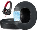 SOULWIT 冷却ジェル パッド イヤーパッド Sony MDR-ZX750 (ZX750BN/ ZX750AP/ ZX750DC) ヘッドホン 用 交換パッド ヘッドパッド イヤークッション 冷感 高密度フォーム ブラック