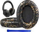 SOULWIT イヤーパッド イヤークッション 交換用 Sony WH-1000XM3 (WH1000XM3) オーバーイヤーヘッドフォン に対応 (ブラックゴールド)