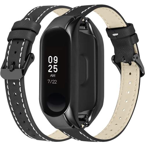 Miimall 一体式本革バンド 対応Xiaomi Mi Band 7 バンド Mi Band 7 ケース 革製 軽量 ファッション 高..
