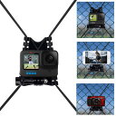 Suptig ネットフェンスツリーポールマウント - GoPro (Hero 13-3)、DJI Osmo、AKASO、電話、デジタルカメラに対応