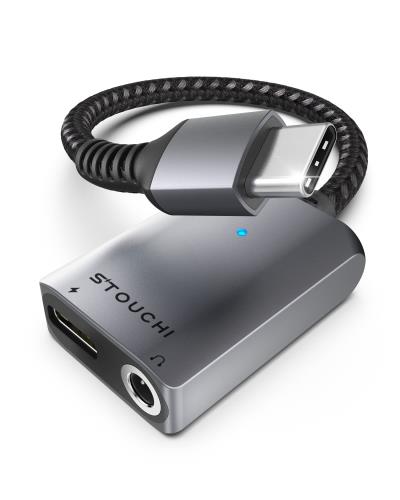 USB Type C to 3.5mm イヤホン変換アダプター Stouchi 2in1 DAC搭載 24bit/96kHz Hi-Fi音質 30W高速充電PD/QC対応 幅広い交換性 高耐久編組ナイロンケーブル アルミ製 タイプCイヤホン変換ケーブル 二股 音楽再生 通話·音量調節可能 iPhone16/15シリーズに対応でき(Gray) USB Type C to 3.5mm イヤホン変換アダプター Stouchi 2in1 DAC搭載 24bit/96kHz Hi-Fi音質 30W高速充電PD/QC対応 幅広い交換性 高耐久編組ナイロンケーブル アルミ製 タイプCイヤホン変換ケーブル 二股 音楽再生 通話·音量調節可能 iPhone16/15シリーズに対応でき(Gray)