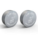 EEMB LIR1255 充電式バッテリー 3.7V イオンコインボタン電池 60mAh 車のリモートキーフォブウォッチ用(2セット)