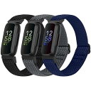 Bcuckood Fitbit Inspire 3/Inspire 2/Inspire/Inspire HR/Ace 2/Ace 3 バンドと互換性あり、伸縮性...