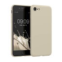 kwmobile スマホケース Apple iPhone SE3 / iPhone SE2 / iPhone SE (2022) / iPhone SE (2020) / iPhone 8 / iPhone 7対応 ケース - 極薄 TPU シリコン マイクロファイバー クリーム