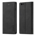 QLTYPRI iPhone 6 ケース iPhone 6s ケース 手帳型 高級PUレザー 艶なしPU革 TPU バンパー カード収納 スタンド機能 マグネット 耐衝撃 全面保護 定番 おしゃれ 財布型 スマホケース - ブラック