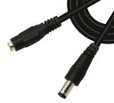 CERRXIAN DC延長ケーブル DC/AC電源延長ケーブル DCアダプタ延長ケーブル 外径 5.5mm 内径 2.1mm LEDストリップ、監視カメラ、DVR/NVR、ルーター、ファックス、ステレオなどに適しています (2本-黒-1M)