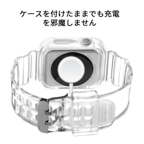 POLINK コンパチブル Apple Watch バンド 45mm 44mm 42mm 41mm 40mm 38mm 耐衝撃 上質なTPU 保護カバー エッジ保護 コンパチブル アップルウォッチ バンド コンパチブル iWatch Series SE2/SE/9/8/7/6/5/4/3/2/1 (41mm/40mm/38mm, クリア)