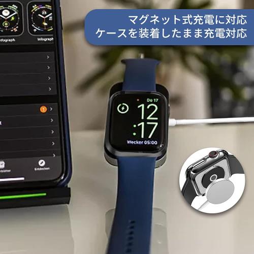 TEMEDO 対応 Apple Watch ケース Series 9/8/7 アップルウォッチ カバー PC素材 Apple Watch カバー 全面保護 二重構造 アップルウォッチ ケース ガラスフィルム 一体型 高耐久 高透過率 装着簡单(41mm,スターライト)