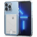 2in1機能付きスマホ透明ケースSinjimoru、iPhone薄型 TPU素材 手帳型スマホカード入れケース 衝撃吸収 黄変防止 脱着簡単 SUICA PASMO 定期券 レトカ 交通パスカードウォレット iPhone 14 Pro Max Plus iPhone 13 iPhone 12シリーズ。Air-Shield with Card Slot iPhone 13 Pr