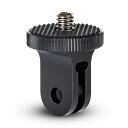 HSU アルミ変換アダプター ミニ三脚マウント 1/4トライポッドアダプター GoPro用(GP規格)→カメラネジ(1/4規格)に変換 (ブラック)