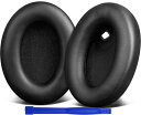 SOULWIT イヤーパッド イヤークッション 交換パッド、Sony WH-1000XM4 (WH1000XM4) ヘッドセット用 ヘッドホンパッド 互換性 パッド ソフトレザー 高密度フォーム (ブラック)