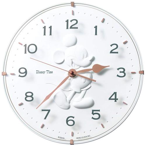 セイコークロック 掛け時計 キャラクター ディズニーミッキーマウス 白 301×301×50mm FW589W