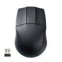 エレコム マウス ワイヤレス (レシーバー付属) Mサイズ CAD向け 3ボタン ホイールレス 左右対称 600/1200カウント2段階調整 ブラック M-CAD01DBBK