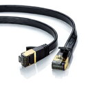 サンワサプライ CAT8フラットLANケーブル(3m) 40Gbps/2000MHz RJ45 ツメ折れ防止 ブラック KB-T8FL-03BK(2)