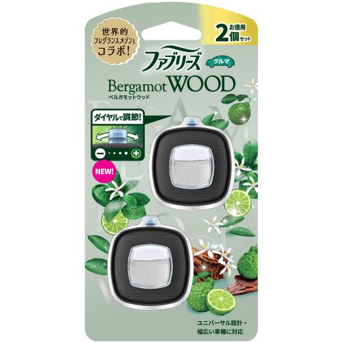 ファブリーズ 消臭芳香剤 車用 イージークリップ ベルガモットウッド 2.4mLx2個