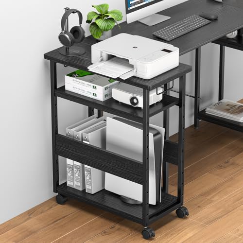 幅60×奥行30×高さ70cmパソコンワゴン キャスター付き プリンター台 3段 パソコンラック キャスター付き..