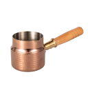 IMEEA ミルクパン 片手鍋 18-10ステンレス ソースパン IH対応 400ml 注ぎ口付ミルクパン アンティークゴールド