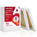 AUREUO 張りキャンバス セット F0 (18cmX14cm) 中目 100%コットン 6枚 初心者 絵画用具 芸術絵創作 現代油絵 美術装飾 水彩画・油絵画・アクリル兼用