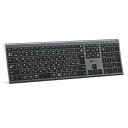 iClever キーボード Bluetooth 日本語配列3台同時接続可能 type c充電式 フルサイズ 超薄型 ワイヤレス キーボード 静音 テンキー付きマルチペアリング ラップトップ PCタブレットスマホ iPad用 Windows/Mac/iOS/Android対応 IC-BK23 グレーブラック