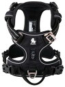 cocomall 2020新型 犬用ハーネス 犬用胴輪 ドッグ ペット用品 ハーネス 3M反射材料 訓練 ナイロン製 小型犬、中型犬、大型犬に向け 通気性 調節可能 (M, ブラック)(4)