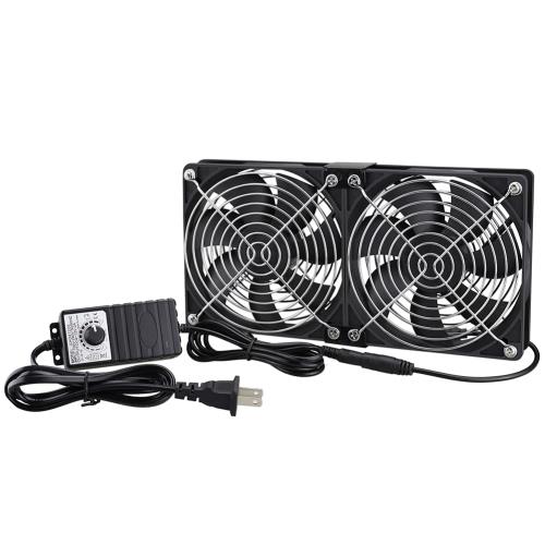 GDSTIME 2 x 120mm DC12V 2連ファン、換気�