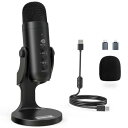 ZealSound USB マイク コンデンサー マイク PC マイク 卓上マイク 単一指向性 エコー機能付き 会議用 ゲーム 実況 マイク タブレット PC用録音マイク/YouTube用/生通信・ゲーム実況用/Skype/LINE 生放送 USB マイク ミニマイク 高感度 集音マイク 卓上マイクスタンド付属 Win