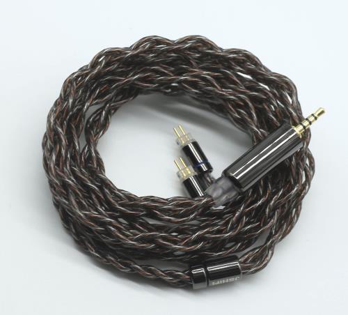 JSHiFi-晨2pin2.5mmリケーブル4芯銀・銅混合 2pinケーブル 2.5mmアップグレードケーブル イヤホン交換ケーブル (2pin2.5mm)