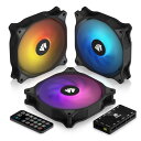 AsiaHorse PCケースファン 120mm 3個、静音 4ピン ...(2)