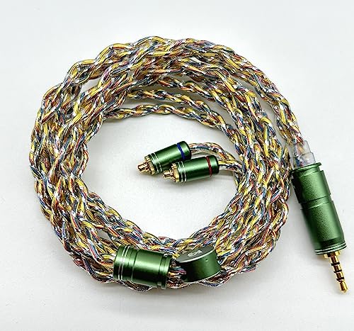 JSHiFi-FairyMMCX2.5mmリケーブルバランス 金メッキと銀メッキと銅混合銀箔線材 2.5mm交換ケーブル MMCXイヤホンアップグレードケーブル (MMCX2.5mm)