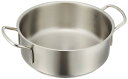 遠藤商事 業務用 ムラノ 外輪鍋 (蓋無)28cm IH対応 18-8ステンレス ASTH905