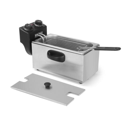 EC Hometec 電気フライヤー 4L タイマー付き フライヤー ステンレス 60-200℃温度調節 卓上フライヤー ..