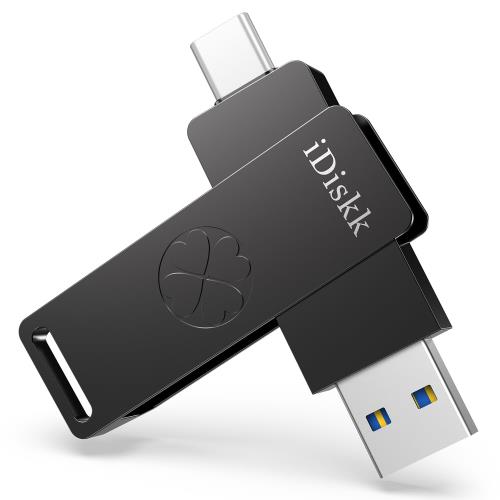 iDiskk 超高速 ソリッドステート外付けSSD 256GB iPhone16/15対応 USB3.2 Gen2 最大読取り速度1000MB/s(10Gbps)ハイスピード フラッシュメモリ ドライブUSB3.2+Type-C
