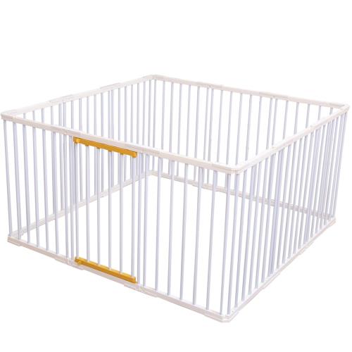 Shinyever ペットサークル 犬 ゲージ 中型犬 ドア付き 幅168*奥行84*高70cm 大型 犬 サークル ペットフェンス サークルケージ 大型犬用ゲージ 室内 組み立て簡単 工具不要(168*84*70cm-12枚 ホワイト)
