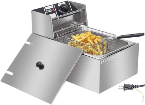 電気フライヤー 卓上フライヤー 揚げ物器 ミニフライヤー 温度調節 6L 揚げ物 家庭用フライヤー 業務用..