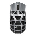 ATTACK SHARK R3 ゲーミングマウス マグネシウム合金 ワイヤレス PAW3395 8000hz 46g 超軽量 2.4G/Bluetooth/USB有線 26000DPI 急速充電 アンチスリップテープ付き コイルケーブル付き 技適取得済み(シルバー)