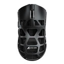 ATTACK SHARK R3 ゲーミングマウス マグネシウム合金 ワイヤレス PAW3395 8000hz 46g 超軽量 2.4G/Bluetooth/USB有線 26000DPI 急速充電 アンチスリップテープ付き コイルケーブル付き 技適取得済み(ブラック)