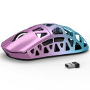 ATTACK SHARK R3 ゲーミングマウス マグネシウム合金 ワイヤレス PAW3395 8000hz 2.4G/Bluetooth/USB有線 26000DPI 46g 超軽量 コイルケーブル付き 急速充電 技適取得済み (紫)