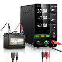 RUZIZAO 安定化電源 30V 10A 4桁電圧電流電力表示 エンコーダ調整 デスクトップ電源 スイッチング電源 6V 12V 24V 電池充電用 可変直流...