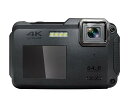 BLUEWIDE 防水コンパクトデジタルカメラ IP68 防塵 耐衝撃 6400万画素 4K動画 オートフォーカス デジタルズーム16倍 Wi-FI CALSモード ブラック