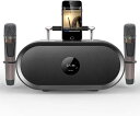 RHMポータブルカラオケサウンドワイヤレスマイクスピーカーセット充電式BTカラオケセット。家族の集まり、ストリートスピーチ、会議、セミナー、学校の活動、屋外など...