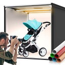 革新な105CM&超豊富6色背景大型 撮影ボックス FOSITAN 105x105x105cm プロ仕様の二色照明 撮影スタジオ 13000LM超高輝度 260...