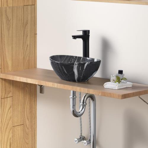 LUYI オシャレ 手洗いボウル 手洗い器 洗面ボウルセット 340x270x130mm 楕円形