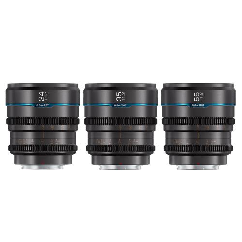 SIRUI Night Walker T1.2シネマレンズセット, 24mm, 35mm, 55mm, 大絞りマニュアルフォーカスレンズ(MS-3SMG, M4/3マウント, メタルグレー) SIRUI Night Walker T1.2シネマレンズセット, 24mm, 35mm, 55mm, 大絞りマニュアルフォーカスレンズ(MS-3SMG, M4/3マウント, メタルグレー)