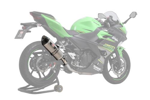ヨシムラ スリップオン Ninja250/Ninja400 (18-22/23) Z250 (19-22) Z400 (19-22/23) R-77S サイクロン 政府認証 EXPORT SPEC サテンフィニッシュ カーボンエンド YOSHIMURA 110-235-5W30